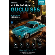 Vaelmont Nostaljik Araba Tasarımlı Bluetooth Hoparlör – Çok Fonksiyonlu ve LED Işıkl Nostaljik Radyo