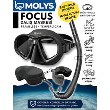 Vaelmont Focus Dalış Maskesi + Anti Fog, Katlanabilir Şnorkel ve Kutu - Çok Fonksiyo