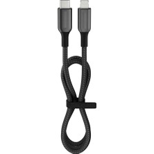 Aesco 27 Watt 3A Usb-C To Lighning 2m Hızlı Şarj Kablosu Siyah FC42