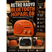 Vaelmont Taşınabilir Bluetooth Radyo ve Hoparlör - Çok Fonksiyonlu Nostaljik Tasarım Nostaljik Radyo