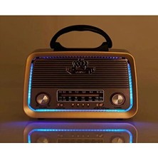 Vaelmont Nostaljik Bluetooth Radyo, Usb, Sd ve Mp3 Çalma Özelliği ile Çok Fonksiyonl Nostaljik Radyo