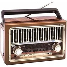 Vaelmont Fenerli ve Bluetooth Destekli Taşınabilir Radyo ile Müzik ve Işık Nostaljik Radyo