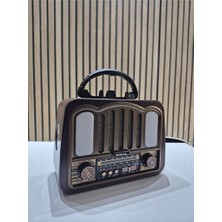 Vaelmont Rgb Işıklı Fm, Bluetooth ve USB Girişli Retro Radyo Speaker Nostaljik Radyo
