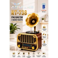 Vaelmont Bluetooth Özellikli Nostaljik Gramafon Radyo ile Retro Şıklık Nostaljik Radyo