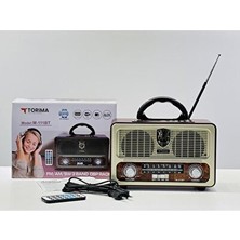 Vaelmont Işıklı Kumandalı Bluetooth Radyo - Retro ve Modern Tasarım Nostaljik Radyo