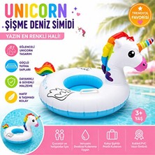 Vaelmont Renkli Unicorn Deniz Simidi, Çocuklar Için Eğlenceli ve Güvenli Deniz Malzemesi