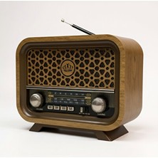 Vaelmont Nostaljik Ahşap Görünüm Radyo, Bluetooth ile Kablosuz Müzik Dinleme Nostaljik Radyo