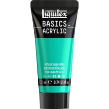 Liquitex : Basics : Akrilik Boya : 22 ml : Metalik Aqua Green
