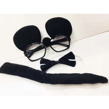 Eco Lounge Mickey Mouse Gözlüğü Papyonu Kuyruğu Seti