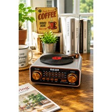 Vaelmont Güçlü Bluetooth ve Radyo Özellikli Nostaljik Taşınabilir Hoparlör Nostaljik Radyo