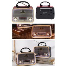 Vaelmont Görüntülü Bluetooth ve Aux Radyo, Retro Kablosuz Hoparlör ve Fener Özelliği Nostaljik Radyo