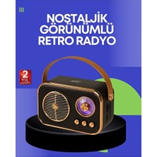 Vaelmont Retro Bluetooth ve Fm Radyo, Şarjlı Taşınabilir Hoparlör, Nostaljik Tasarım Nostaljik Radyo