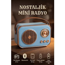 Vaelmont Bluetooth ve Fm Özellikli Mini Nostajik Radyo, Şarjlı Taşınabilir Hoparlör Nostaljik Radyo