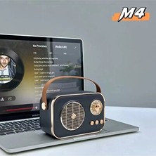 Vaelmont M4 Retro Taşınabilir Bluetooth Hoparlör ve Fm Radyo ile Eski Günler Nostaljik Radyo