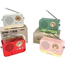 Vaelmont Mini Nostaljik Fm Radyo ve Bluetooth Hoparlör Nostaljik Radyo