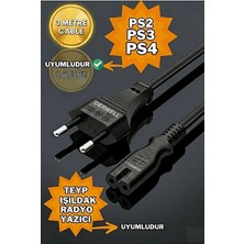 Vaelmont 3 Metre Güç Kablosu, Çoklu Oyun Konsolu ve Televizyon Bağlantısı Kablo & Adaptör