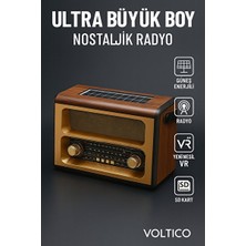 Vaelmont Şık Büyük Boy Retro Bluetooth Radyo ile Güçlü Ses Nostaljik Radyo