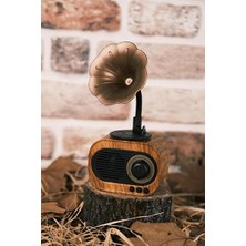 Vaelmont Klasik Retro Bluetooth Hoparlör - Radyo ve Çoklu Bağlantı Özelliği Nostaljik Radyo
