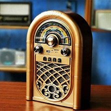 Vaelmont Vintage Tasarımlı Çoklu Bant Şarj Edilebilir Bluetooth Radyo Nostaljik Radyo