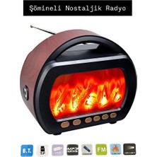 Vaelmont Şömineli Ahşap Radyo ile Nostaljik Atmosfer ve Bluetooth Ses Deneyimi Nostaljik Radyo