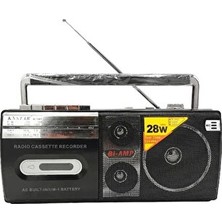 Vaelmont Klasik Kaset Çalar Radyo, Fm ve Bluetooth Bağlantısı ile Eski ve Yeni Arası Nostaljik Radyo
