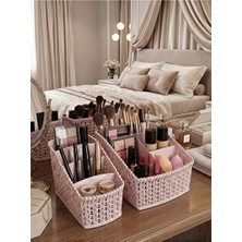 Maison Luré Çiftli Pembe Çok Amaçlı Makyaj Organizeri - Pratik ve Şık Saklama Çözümü Makyaj & Takı Organizeri