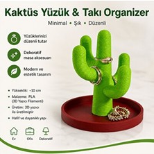 Maison Luré Dekoratif Kaktüs Yüzük ve Takı Organizeri, Fonksiyonel ve Estetik Makyaj & Takı Organizeri
