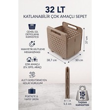 Maison Luré Katlanabilir Çok Amaçlı Saklama Sepeti - Yer Kaplamayan Organizer Çamaşır Sepeti