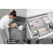 Maison Luré 2 Şır Sepeti - Çok Bölmeli ve Düzenli Kullanım Çamaşır Sepeti