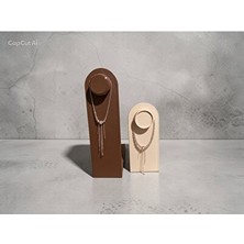 Maison Luré Modern Tasarımlı Çiftli Takı Vitrin Standı, Kolye ve Bilezikler Için Makyaj & Takı Organizeri