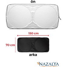 Eco Lounge Katlanır Araba Ön Cam Güneşliği Metalize Isı Yalıtımlı Yazlık 150X70CM Otomobil Aksesuarı