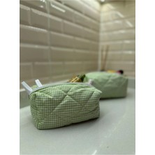 Empressco Renkli Çiçekli-Pötikareli Makyaj Çantası / Organizer (Büyük Boy)