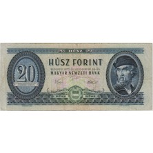 Banknoting Macaristan 20 Forint 1975 Temiz+