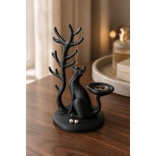 Maison Luré Sevimli Kedi ve Ağaç Temalı Takı Standı - 15 cm Makyaj & Takı Organizeri