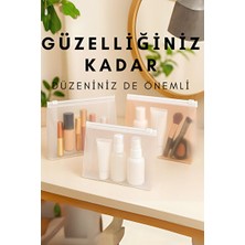 Maison Luré Fermuarlı Makyaj Çantası Seti ile Güvenli Saklama Makyaj & Takı Organizeri