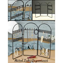 Maison Luré Metal Takı ve Küpe Düzenleyici, Dekoratif Çok Parçalı Stand Makyaj & Takı Organizeri