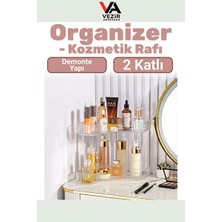 Maison Luré Iki Katlı Köşe Organizer, Makyaj, Banyo ve Mutfak Için Çok Amaçlı Saklama Makyaj & Takı Organizeri