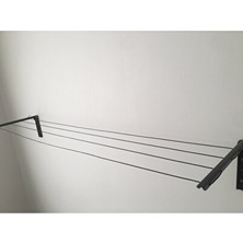 Maison Luré Katlanabilir Balkon Tipi Metal Çamaşırlık, Yer Tasarruflu Kurutma Çözümü Çamaşır Kurutmalık