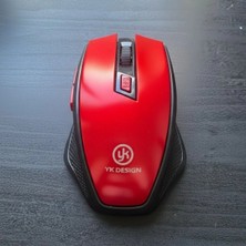 Eco Lounge Kırmızı Renkli Baş Parmak Destekli Ergonomik Sessiz Kablosuz Mouse – USB Alıcılı, Ofis ve Oyun Için Konforlu Bilgisayar Faresi MS6300