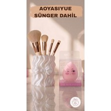 Maison Luré Saten Dokulu Fiyonk Detaylı Fırçalık ve Organizer Makyaj & Takı Organizeri