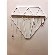 Maison Luré Pratik Diamond Duvar Tipi Takı Askısı Makyaj & Takı Organizeri
