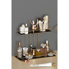 Maison Luré Altı Katlı Gold Organizer Tepsi, Çok Amaçlı Makyaj ve Takı Saklama Makyaj & Takı Organizeri