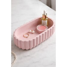 Maison Luré Minimalist Oval Makyaj ve Takı Organizer, Şık ve Fonksiyonel Tasarım Makyaj & Takı Organizeri