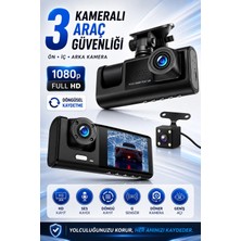 Eco Lounge C309 Tipi 3 Kameralı LCD Ekran Araç Kamerası Hareket Sensörlü Gece Görüşlü G Sensörlü