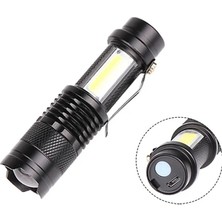 Eco Lounge Taşınabilir Şarjlı LED Fener - 4 Modlu, 2000LM, Ayarlanabilir Odak Yeni Nesil