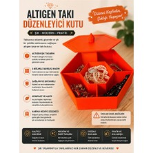 Maison Luré Altıgen Takı Saklama Kutusu - Dekoratif ve Bölmeli Tasarım Makyaj & Takı Organizeri