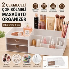 Maison Luré 2 Çekmeceli Çok Bölmeli Masaüstü Organizeri Makyaj & Takı Organizeri