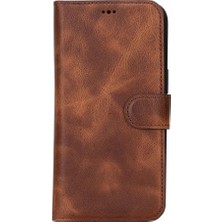 Eco Lounge Apple iPhone 13 Pro Max Uyumlu Deri Cüzdanlı Kılıf Mwwn TN02