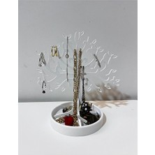 Maison Luré Ahşap Takı Standı, 15X14 Cm, Şık ve Kullanışlı Makyaj & Takı Organizeri