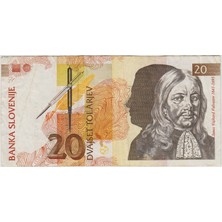 Banknoting Slovenya 20 Tolarjev 1992 Çok Temiz.